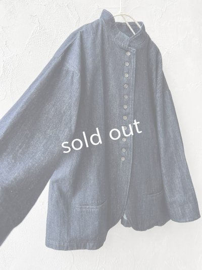 画像5: 08mab/デニムスタンドカラージャケット・インディゴ