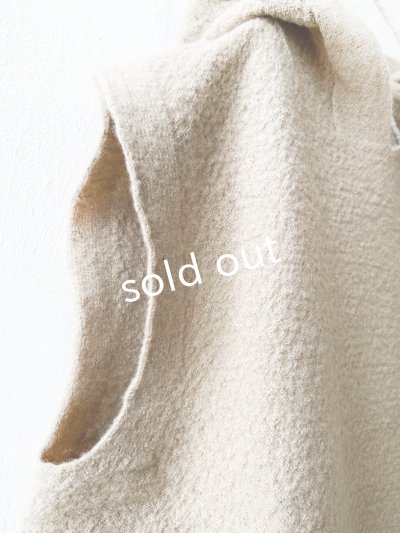 画像5: SO／圧縮ニットフードベスト・ベージュ