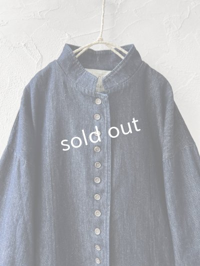 画像3: 08mab/デニムスタンドカラージャケット・インディゴ