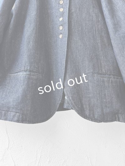 画像6: 08mab/デニムスタンドカラージャケット・インディゴ