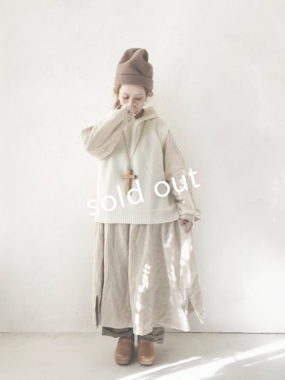 画像9: SO／圧縮ニットフードベスト・チャコール