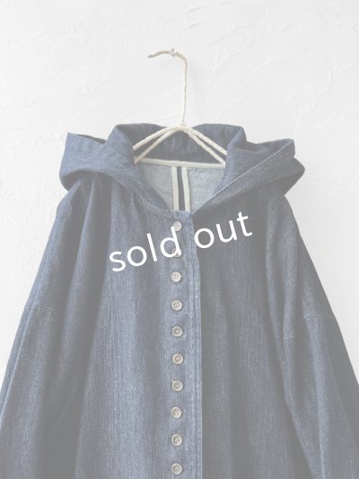 画像3: 08mab/デニムフードジャケット・インディゴ