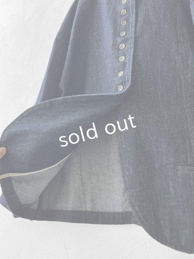 画像8: 08mab/デニムスタンドカラージャケット・インディゴ
