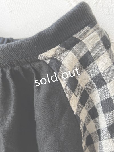 画像3: ubasoku/0201 刺繍の裾りぼんプルオーバー・ギンガム