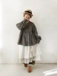画像10: ubasoku/0107 比翼ギャザーブラウス・プチギンガム (10)