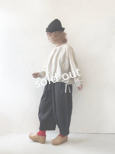 画像11: ubasoku/0200 刺繍の裾りぼんプルオーバー・ナチュラル