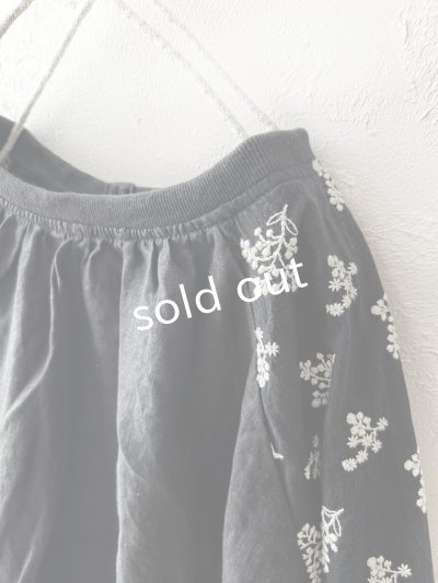 画像3: ubasoku/0200 刺繍の裾りぼんプルオーバー・黒