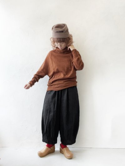 画像10: SO/ゆるタートルニットプルオーバー・ブラウン
