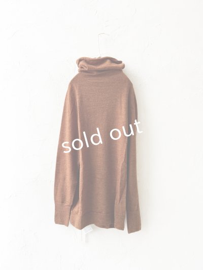 画像8: 【半額SALE】SO／ゆるタートルニットプルオーバー・ブラウン