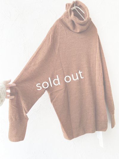 画像4: 【半額SALE】SO／ゆるタートルニットプルオーバー・ブラウン