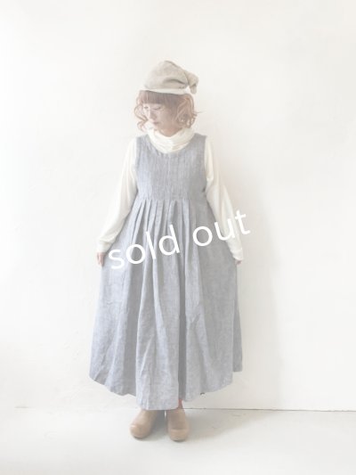 画像14: ubasoku/0118 2way起毛ジャンパースカート・ブラックシャンブレー