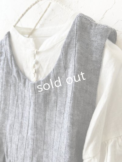 画像8: ubasoku/0118 2way起毛ジャンパースカート・ブラックシャンブレー