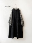 画像2: ubasoku/0114  リネンノースリワンピース・ブラック (2)