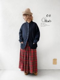 08mab/デニムスタンドカラージャケット・インディゴ