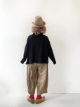 画像10: ubasoku/0140 裾タック起毛パンツ・ベージュ (10)