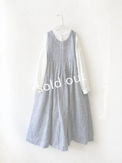 画像6: ubasoku/0118 2way起毛ジャンパースカート・ブラックシャンブレー