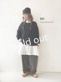 SO／胸ポケットニットプルオーバー・ブラック