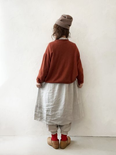 画像9: SO／胸ポケットニットプルオーバー・ダークオレンジ