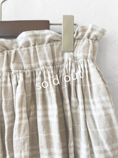 画像2: 【再入荷】MARCHE' DE SOEUR／ギャザースカート・赤耳チェック