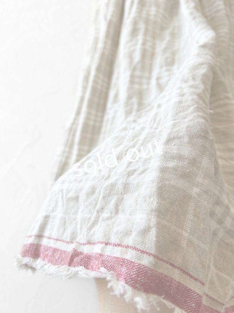 画像4: 【再入荷】MARCHE' DE SOEUR／ギャザースカート・赤耳チェック (4)