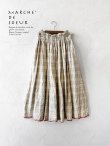 画像1: 【再入荷】MARCHE' DE SOEUR／ギャザースカート・赤耳チェック (1)