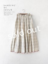 【再入荷】MARCHE' DE SOEUR／ギャザースカート・赤耳チェック