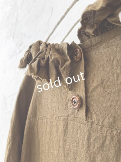 画像9: MARCHE' DE SOEUR/ラッフルウエストリボンワンピース・マスタードブラウン