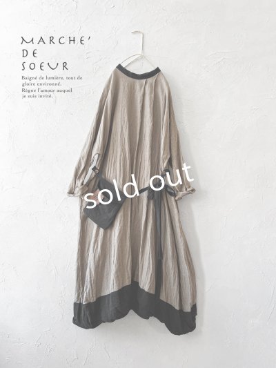 画像1: MARCHE' DE SOEUR/種蒔のワンピース・セピア