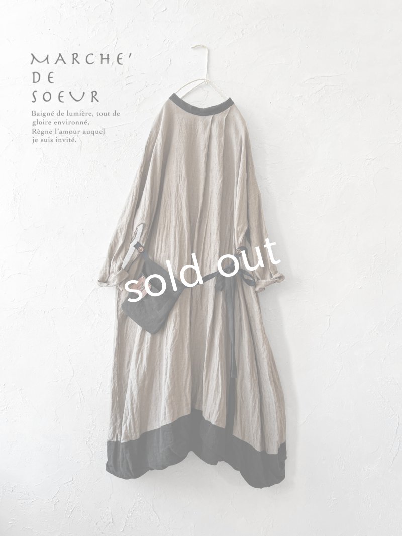 画像1: MARCHE' DE SOEUR／種蒔のワンピース・セピア (1)
