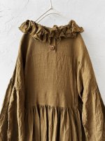 画像8: MARCHE' DE SOEUR／ラッフルウエストリボンワンピース・マスタードブラウン (8)