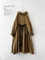 画像1: MARCHE' DE SOEUR／ラッフルウエストリボンワンピース・マスタードブラウン (1)