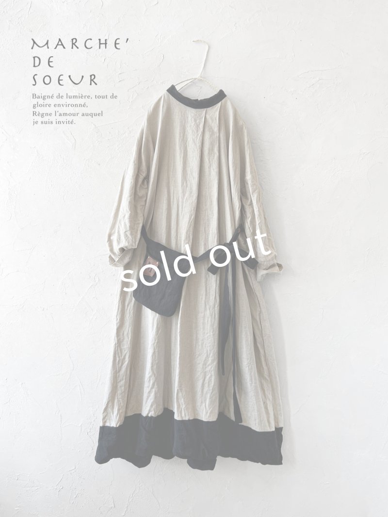 画像1: MARCHE' DE SOEUR／種蒔のワンピース・生成り (1)