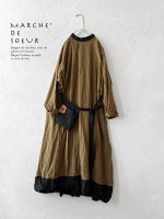 画像1: MARCHE' DE SOEUR／種蒔のワンピース・マスタードブラウン (1)