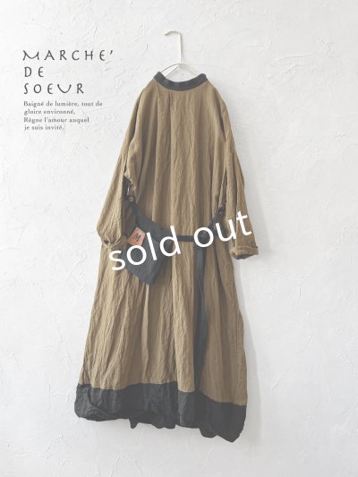 画像1: MARCHE' DE SOEUR/種蒔のワンピース・マスタードブラウン