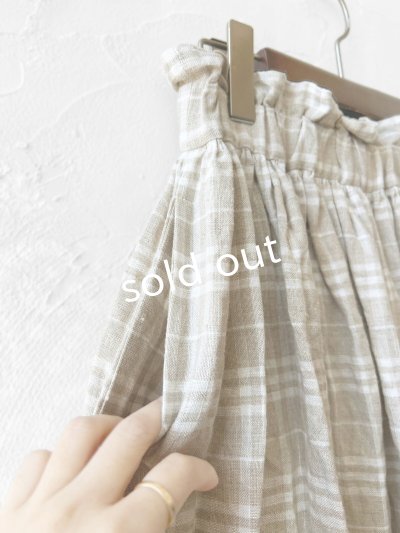 画像3: 【再入荷】MARCHE' DE SOEUR／ギャザースカート・赤耳チェック