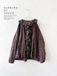 画像1: MARCHE' DE SOEUR/フローフリルブラウス・レッドブラウンチェック (1)
