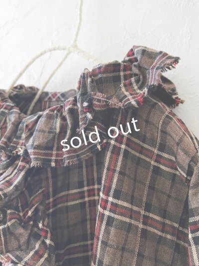 画像3: MARCHE' DE SOEUR/フローフリルブラウス・レッドブラウンチェック