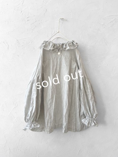 画像8: MARCHE' DE SOEUR/ラッフル襟のパフ袖プルオーバー・ホワイトグレー