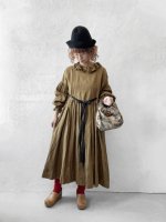 画像11: MARCHE' DE SOEUR／ラッフルウエストリボンワンピース・マスタードブラウン (11)
