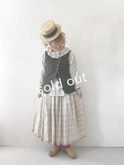 画像13: MARCHE' DE SOEUR/ラッフル襟のプルオーバー・ホワイトグレー