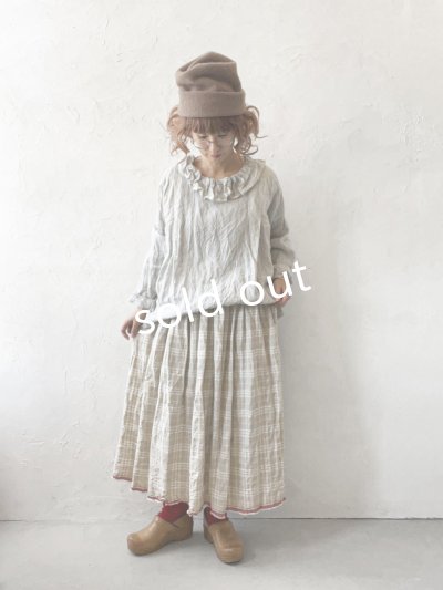 画像9: MARCHE' DE SOEUR/ラッフル襟のプルオーバー・ホワイトグレー