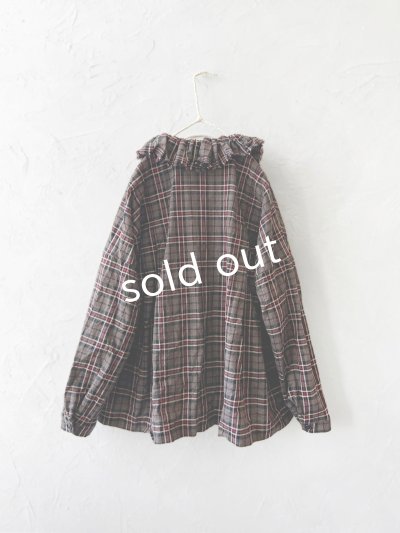 画像8: MARCHE' DE SOEUR/フローフリルブラウス・レッドブラウンチェック