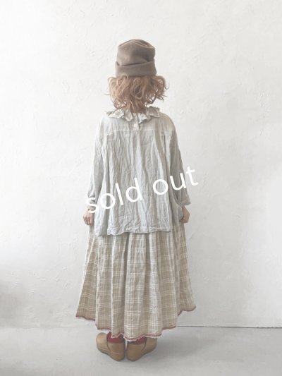 画像12: MARCHE' DE SOEUR/ラッフル襟のプルオーバー・ホワイトグレー