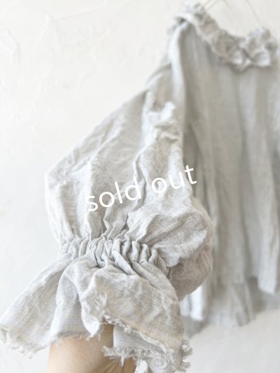 画像6: MARCHE' DE SOEUR/ラッフル襟のパフ袖プルオーバー・ホワイトグレー