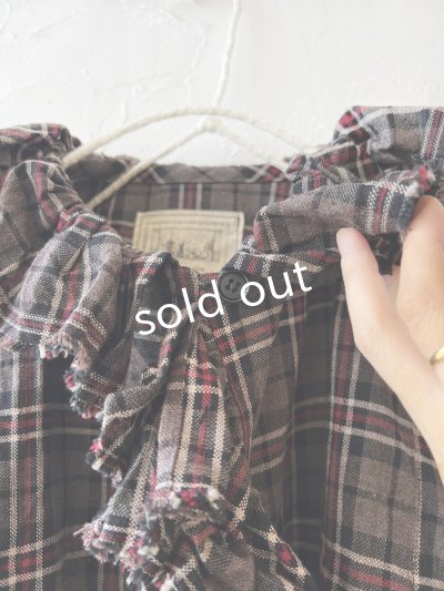 画像11: MARCHE' DE SOEUR/フローフリルブラウス・レッドブラウンチェック