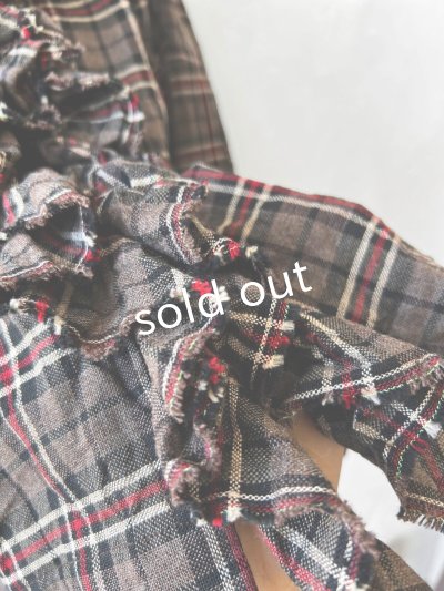 画像4: MARCHE' DE SOEUR/フローフリルブラウス・レッドブラウンチェック
