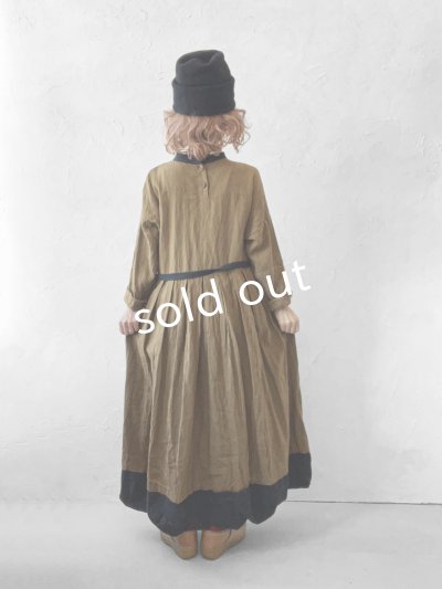 画像16: MARCHE' DE SOEUR/ラッフルウエストリボンワンピース・マスタードブラウン