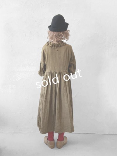 画像13: MARCHE' DE SOEUR/ラッフルウエストリボンワンピース・マスタードブラウン