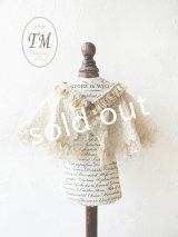 toromeco／裂き編みとアンティークレースの付け襟