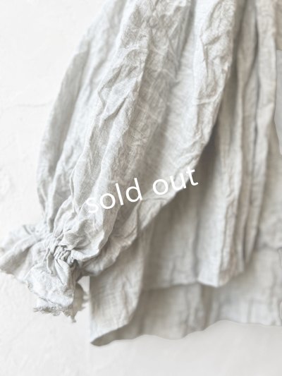 画像5: MARCHE' DE SOEUR/ラッフル襟のパフ袖プルオーバー・ホワイトグレー